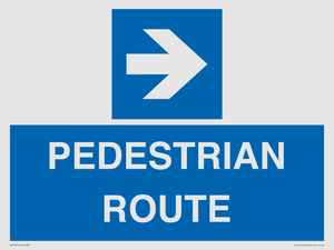 PEDESTRIAN ROUTE - right arrow